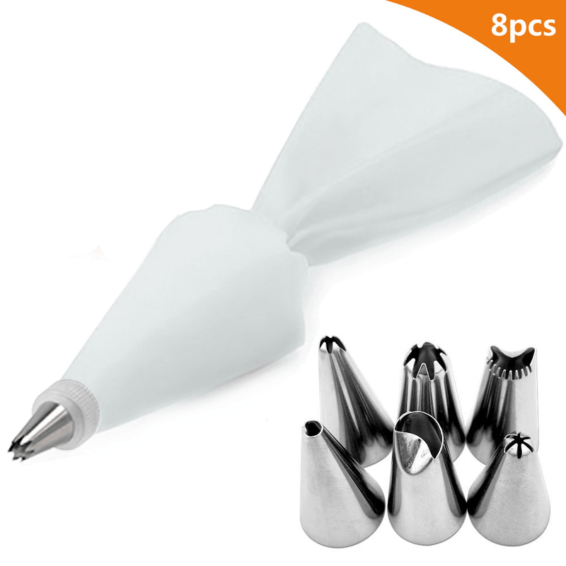 ItalianPantry™ Piping bag 8Pcs--White Italian Pantry™️ Silicone Piping Bag